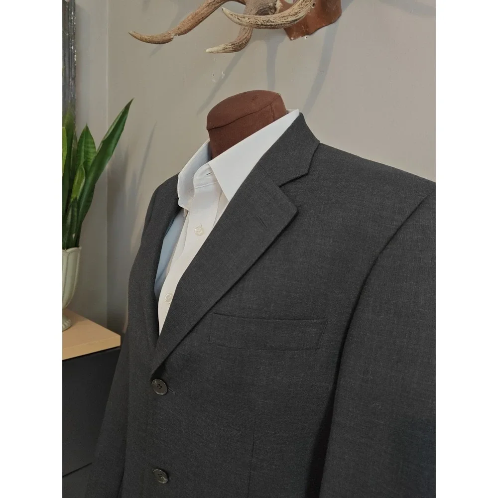 Paul Dione Mens Gray Wool Sport Coat 38R Single Breasted 3 Button Blazer Canada